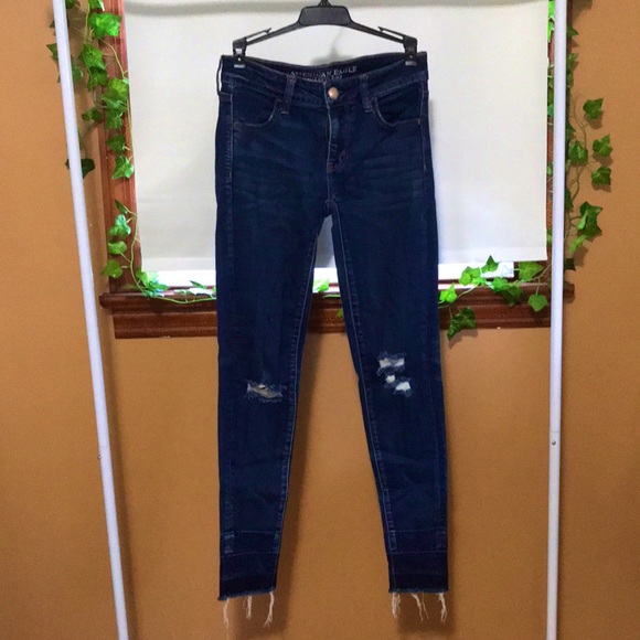 American Eagle Outfitters Mid Rise Ripped Jeggings